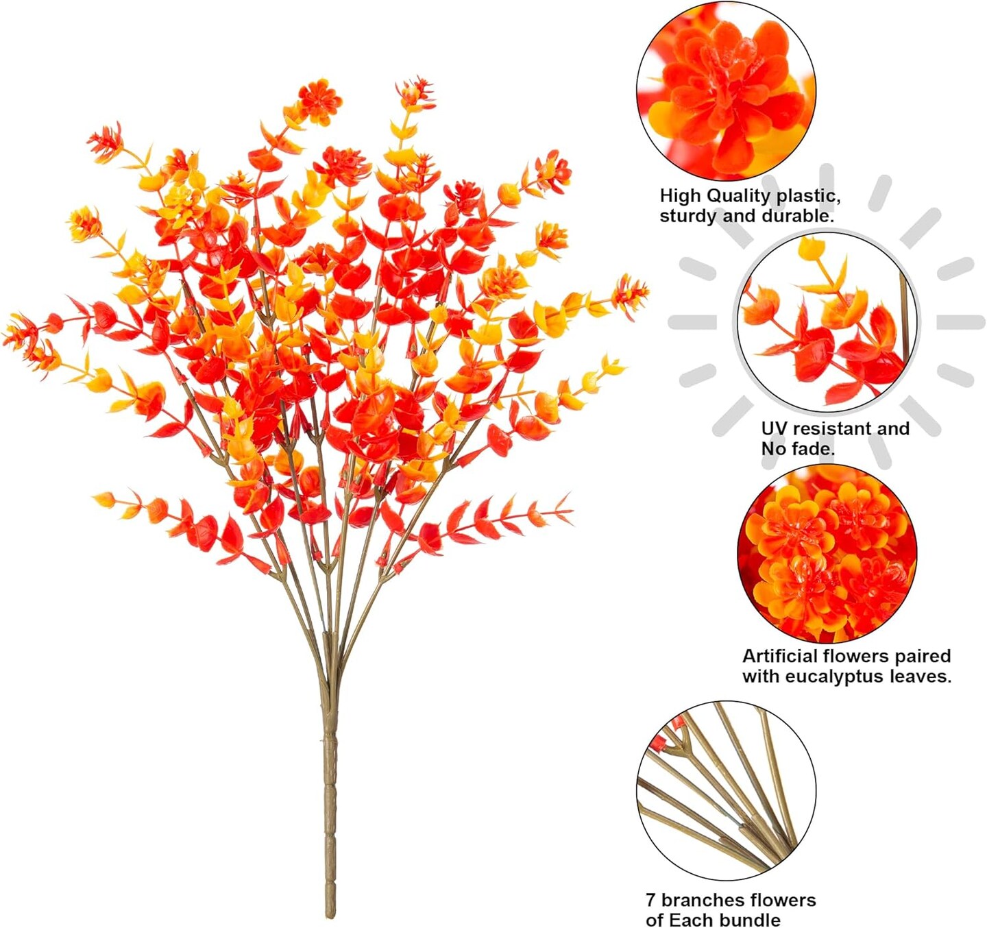 Artificial Fake Outdoor Outside Mums Flowers Plants for Fall Autumn