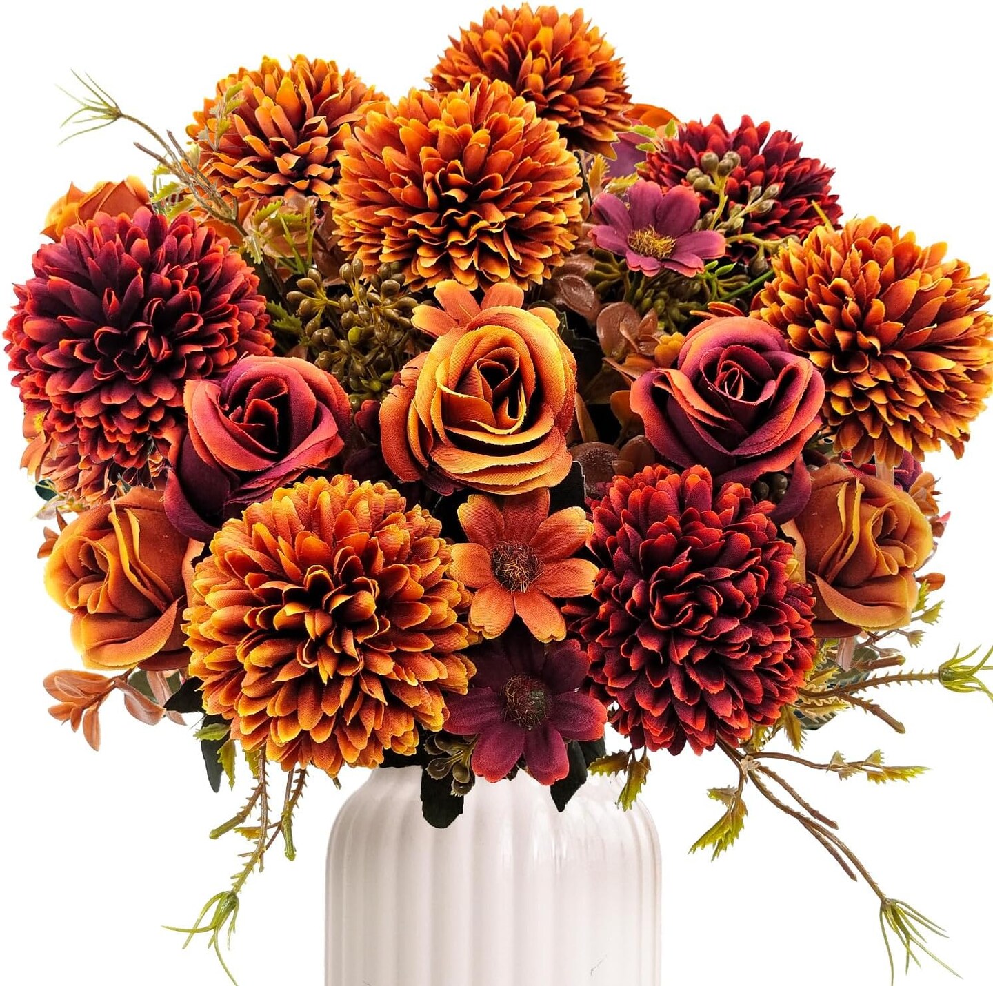 Fall Floral Arrangement - Silk Chrysanthemums