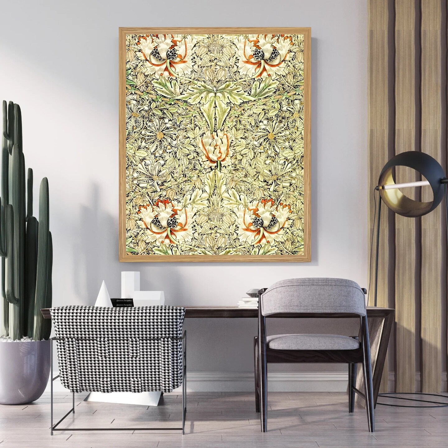 Large Framed Corporate Office Decor Wall Art Canvas 40x60 Inch - William Morris