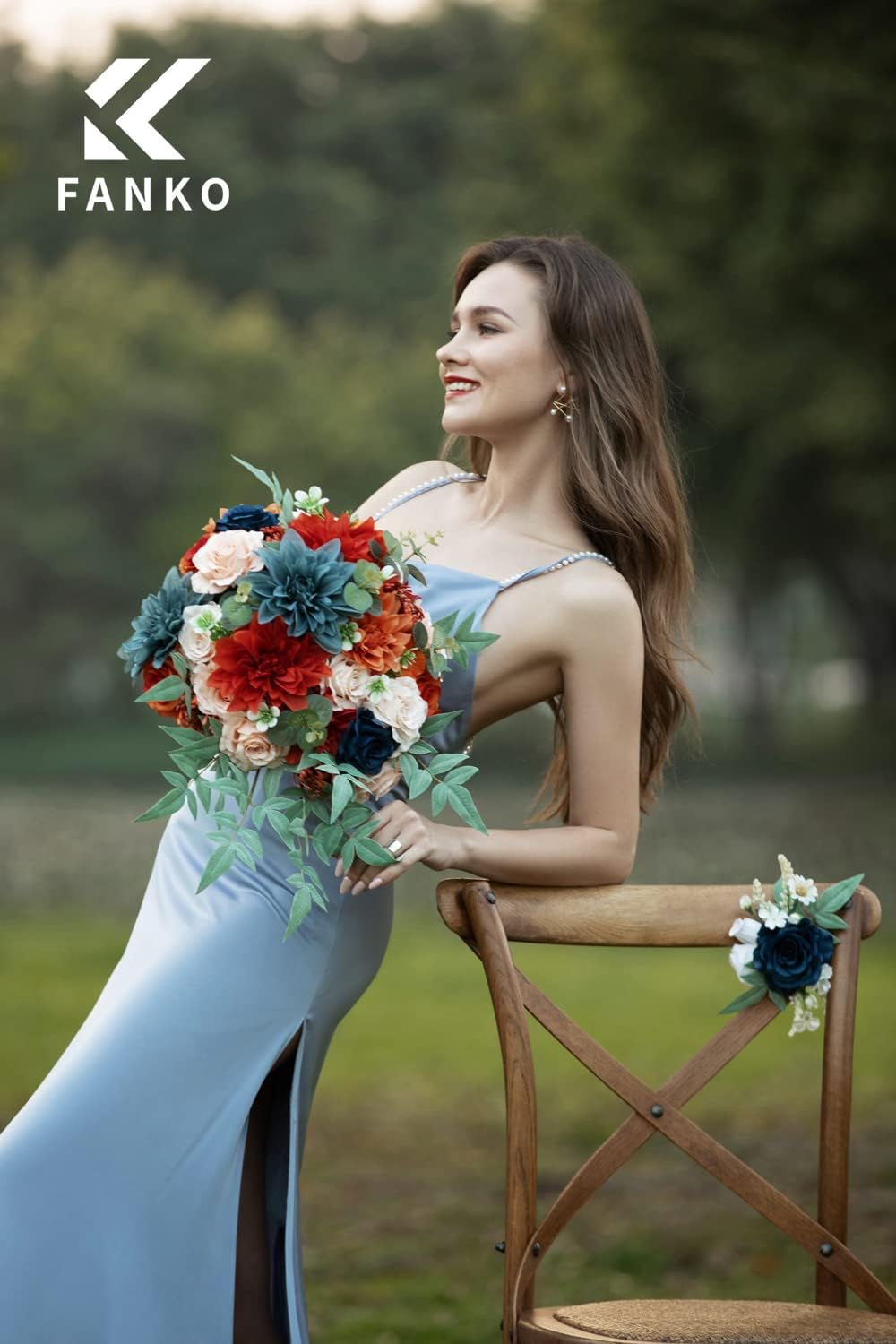 Rose Artificial Flowers Combo - Passionate Burnt Orange