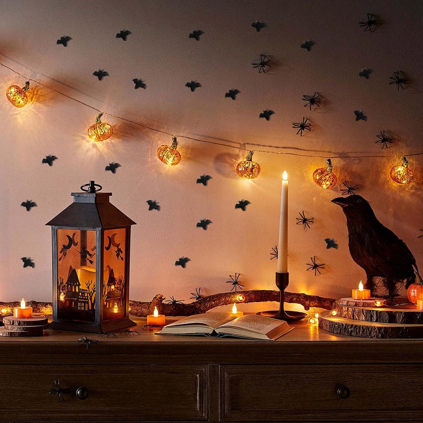 100PCS Halloween Miniature Bats Dollhouse