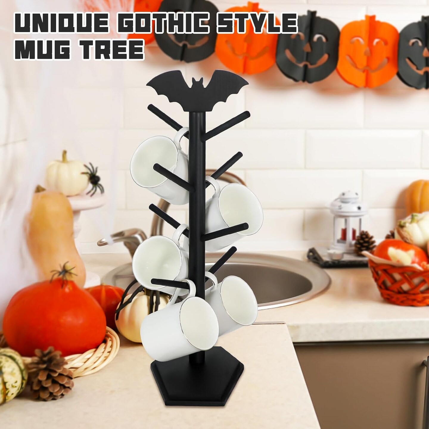 Halloween Kitchen - 8 Hooks Coffee Mug Rack