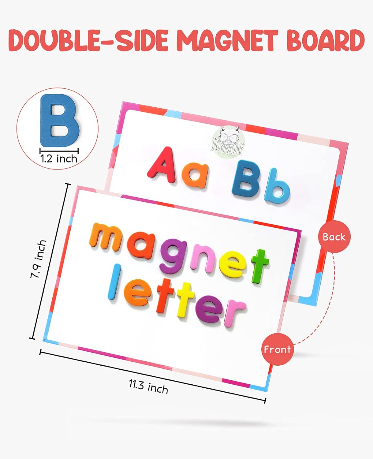Classroom Magnetic Alphabet Letters Kit 238 Pcs with Double - Side Magnet Board (Colorful)