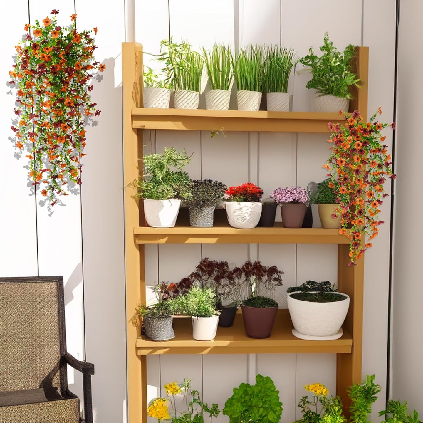 Artificial Hanging Flowers Plants for Outdoor Fall Decoration
