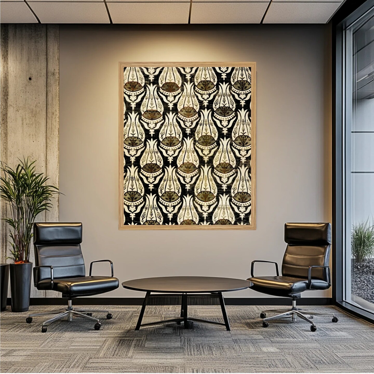 Large Framed Corporate Office Decor Wall Art Canvas 40x60 Inch - William Morris