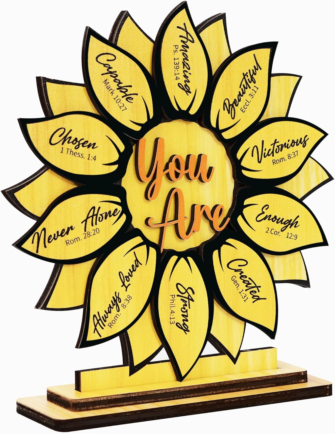 God Says You Are 2-Layer Wood Plaque, Christian Gifts for Women Birthday