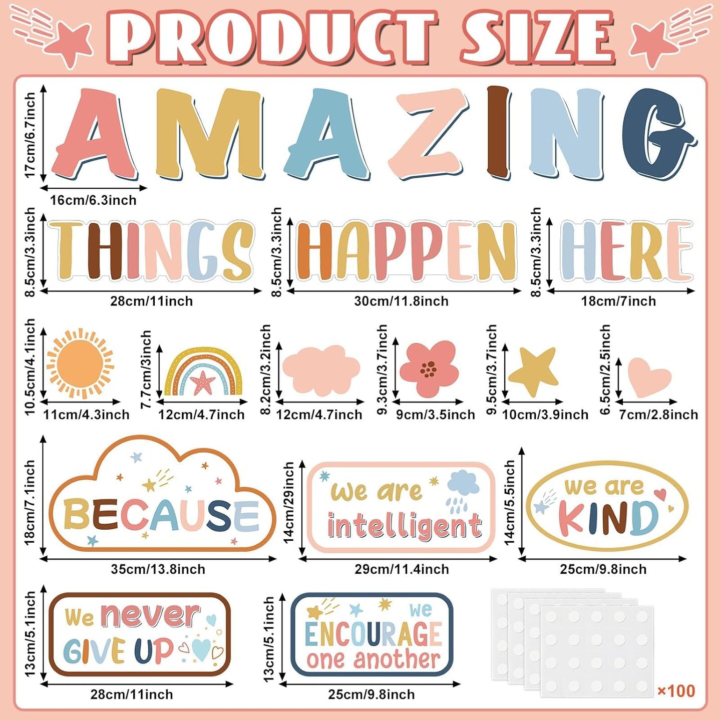 Boho Welcome Back to School Bulletin Board Decoration (Colorful)