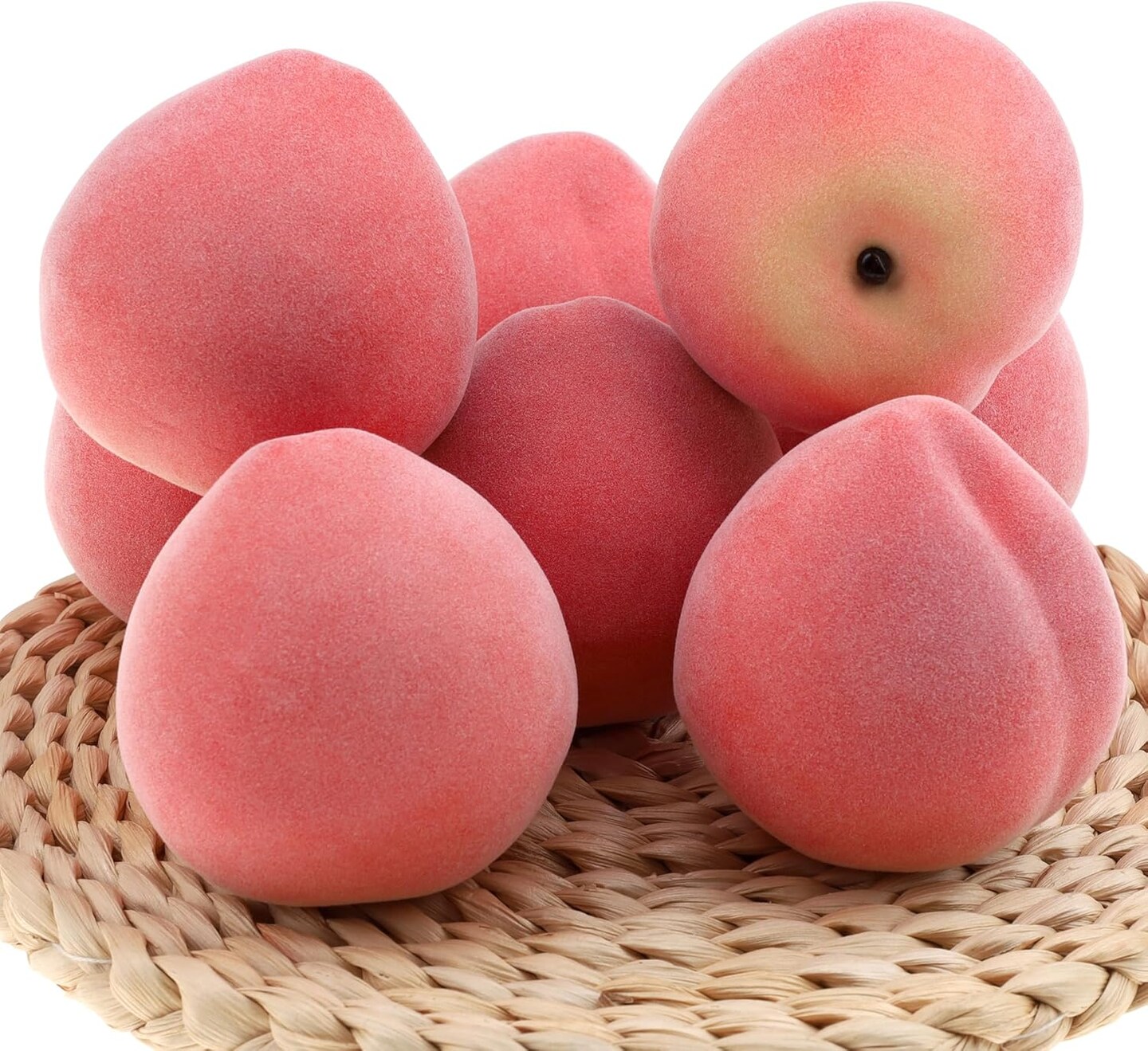 6pcs Artificial Peach Fake Fruit