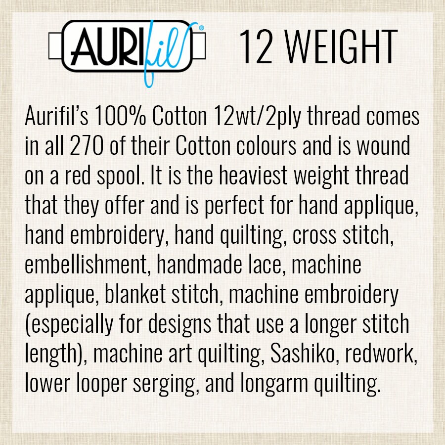 Rusty Orange (2240) | 12wt Large Spool (325M / 356Y) | Aurifil Thread