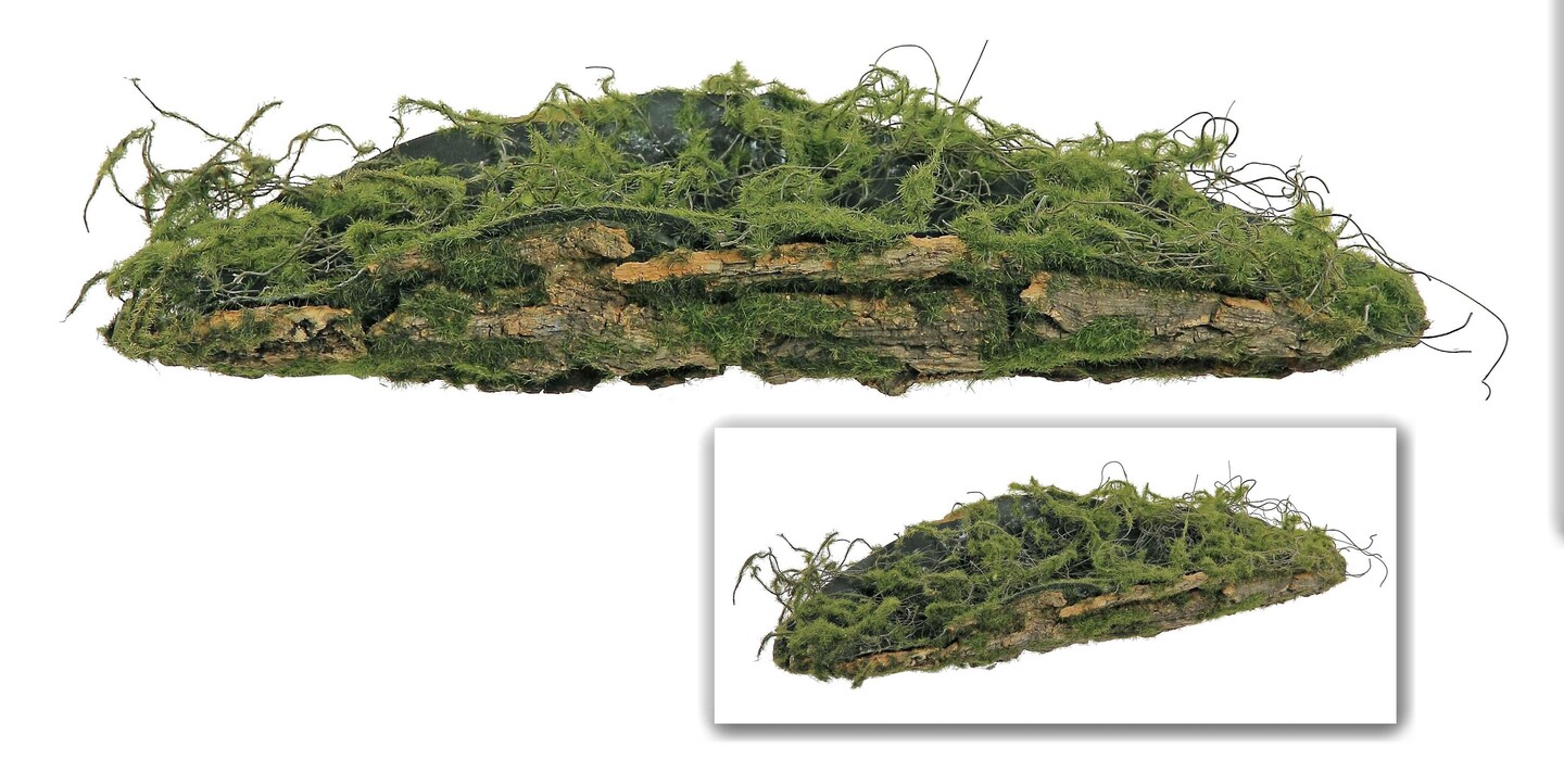 18&#x22; Small Tree Fern Bark Floral Arrangement Container - Dark Brown/Green (S1496/S)