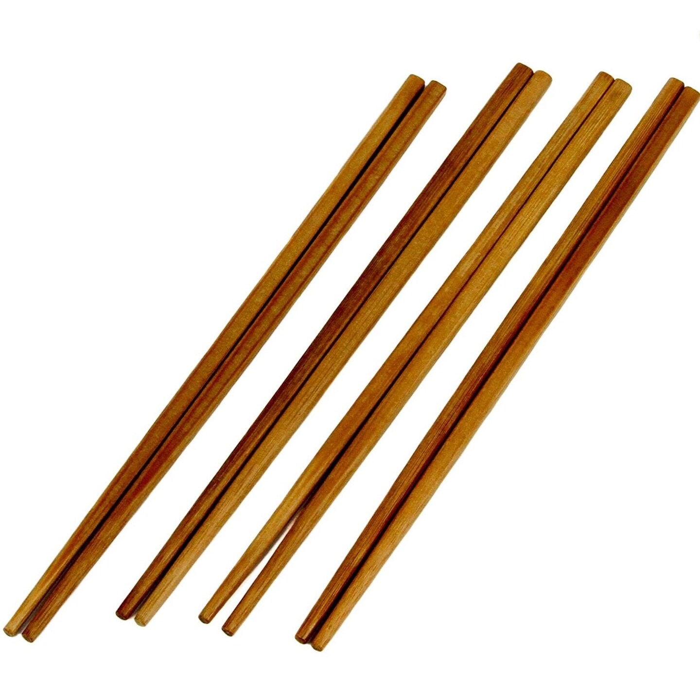 Chef Craft 9.5&#x22; Long Reusable Natural Bamboo Chopsticks Set - 4 Pair