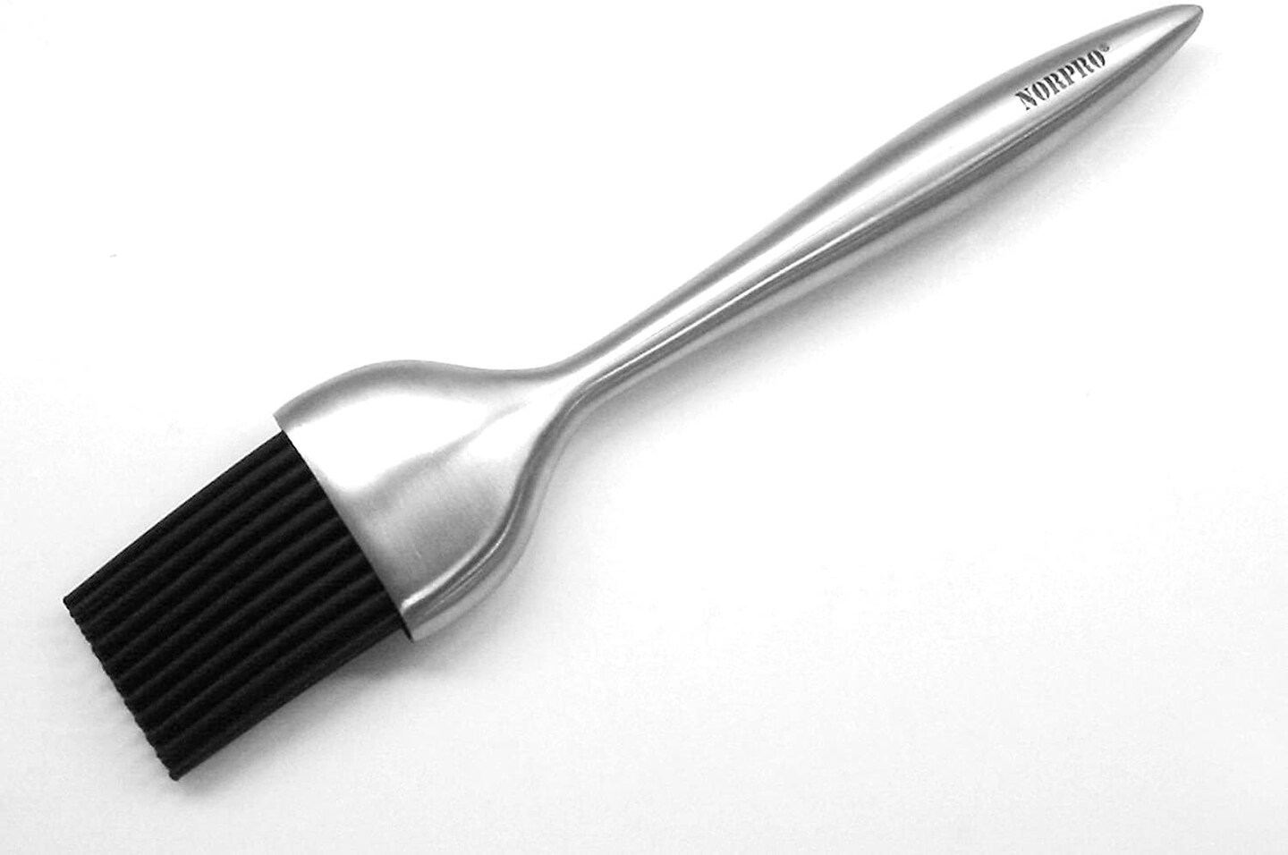 Norpro 7.5&#x22; Long Stainless Steel Silicone Basting Pastry Brush