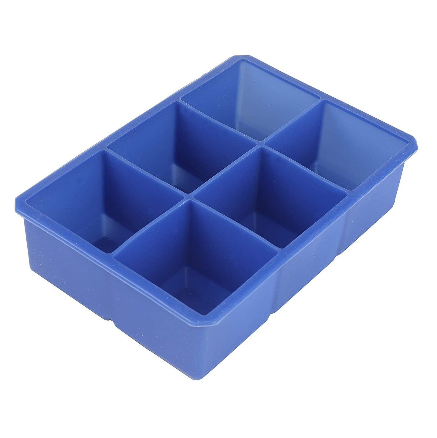 Chef Craft 6-Cube Silicone Ice Cube Tray - Makes Large 2&#x22; Easy To Remove Cubes