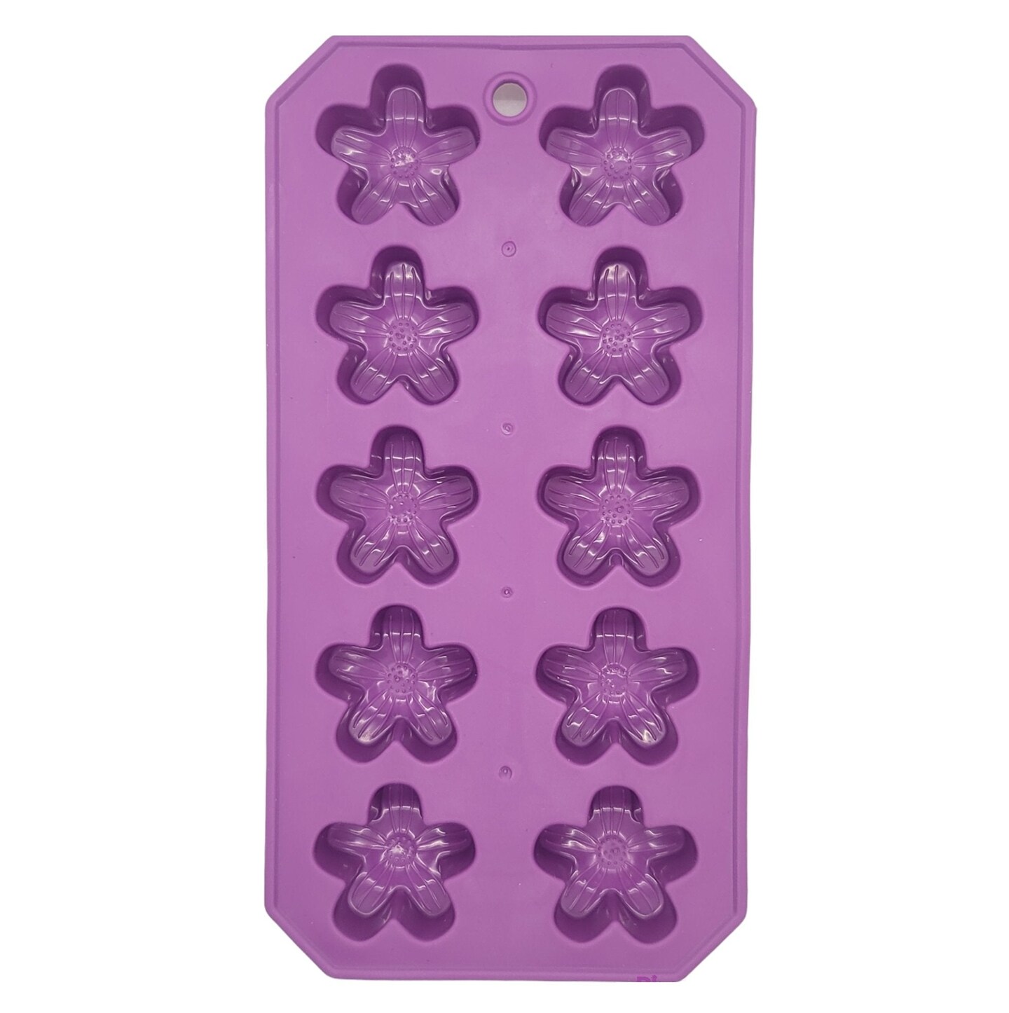 Chef Craft Flexible Thermoplastic 10-Cube Ice Cube Tray - Fun Flower Shapes