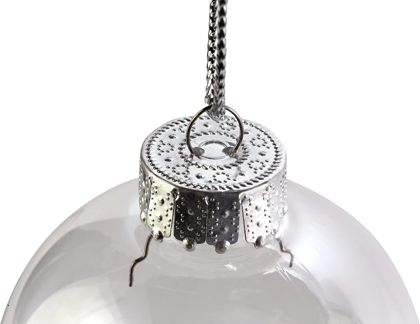 Bulk Value Pack of 25 pcs - 67mm (2-5/8 Inch) Round Clear Plastic Ball Ornaments - Great for Crafting DIY Christmas Ornaments