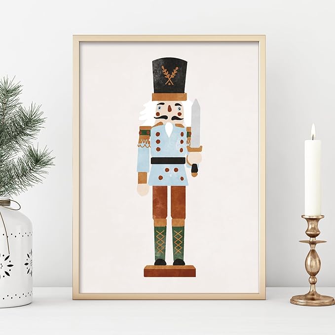 12Pcs Christmas Boho Wall Art Prints Minimalist Watercolor Xmas Art Poster Aesthetic Christmas Posters Room Decor for Xmas Tree Winter Gallery Living Room Bathroom Wall (UNFRAMED, 8x10in)
