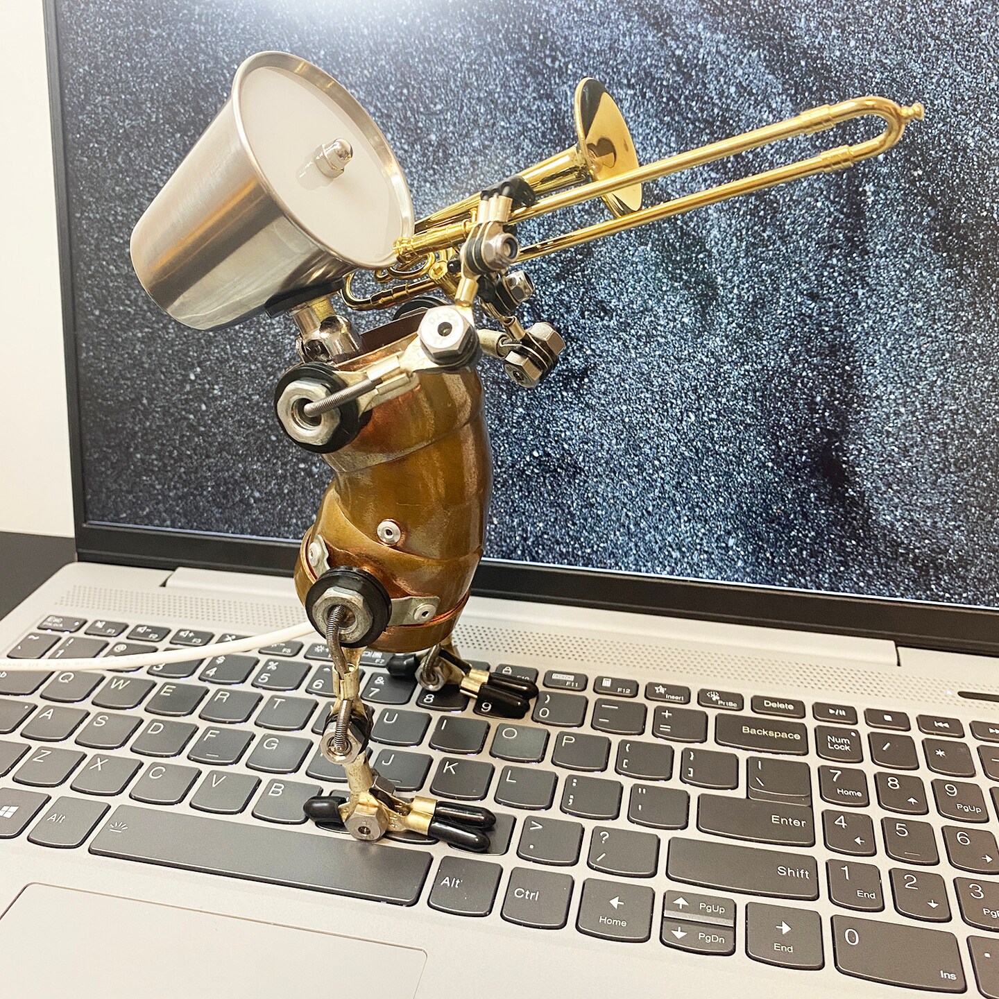 Trombone Player Lamp,Music Studio Decor,Music Room Studio Art