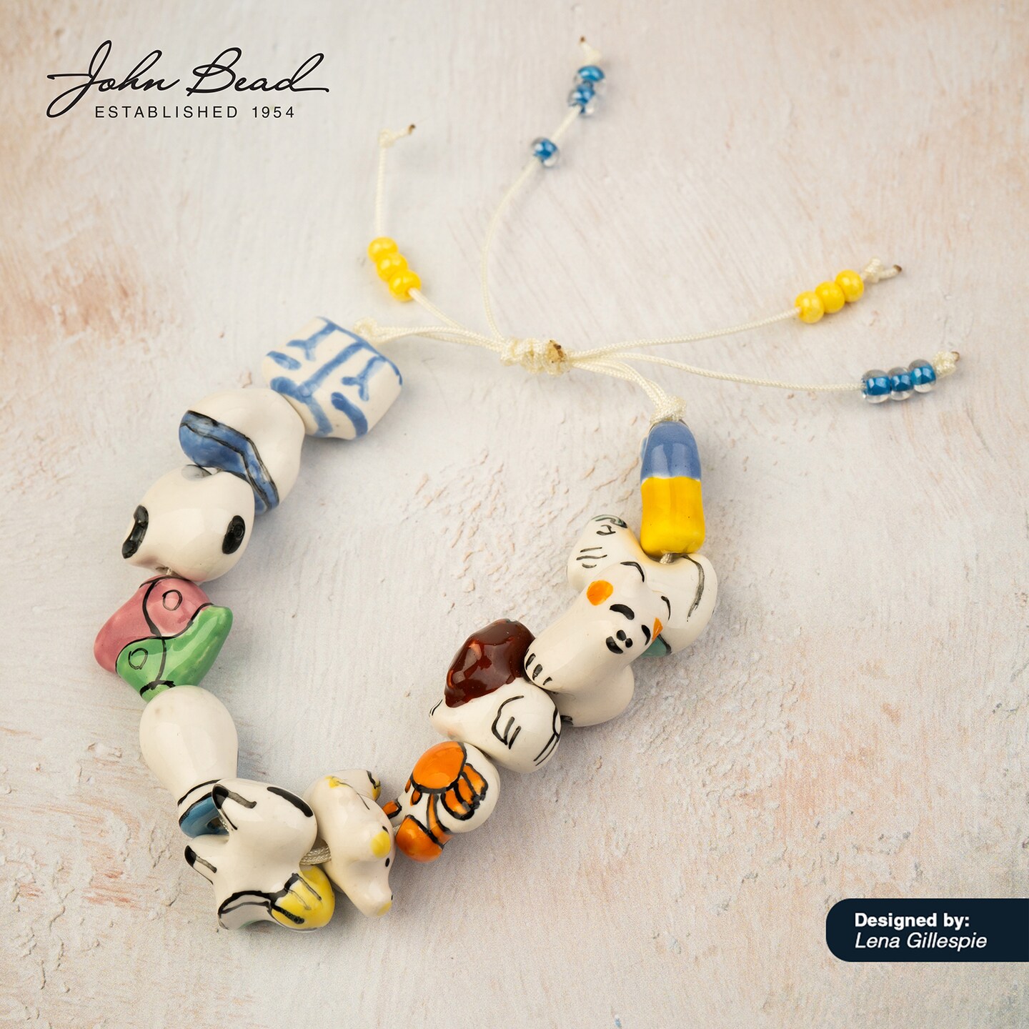 John Bead Multicolors Animals Ceramic Beads