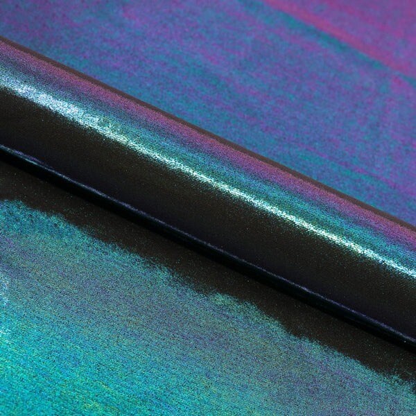 Mercury Titanium Foiled Spandex Fabric