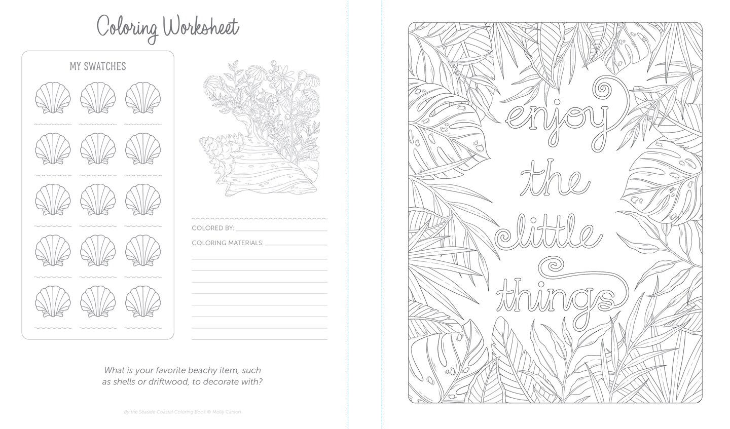 By the Seaside Coastal Coloring Book: 60 Patterns to Transport You to Your Happy Place