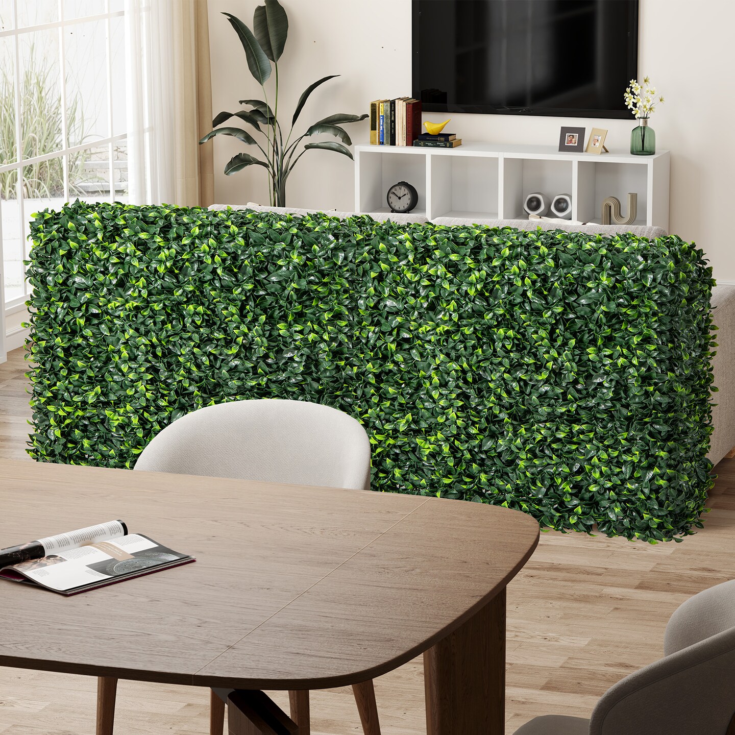 Faux Greenery Room Divider Decorative Privacy Screen Fence Hedge Wall