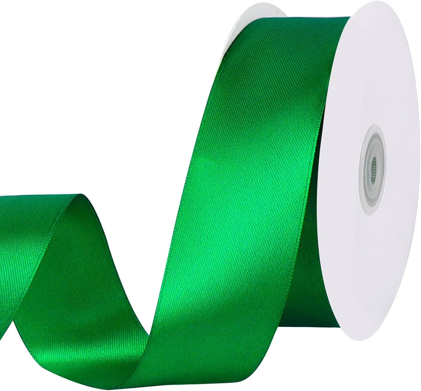 60 Yards Double Faced Green Ribbon, 1 1/2 inch Green Satin Ribbon Valentines Ribbon for Gift Wrapping Crafts Flower Bouquet Hair Bows Party Birthday Graduate Valentine&#x27;s Day Mother&#x27;s Day Decorations