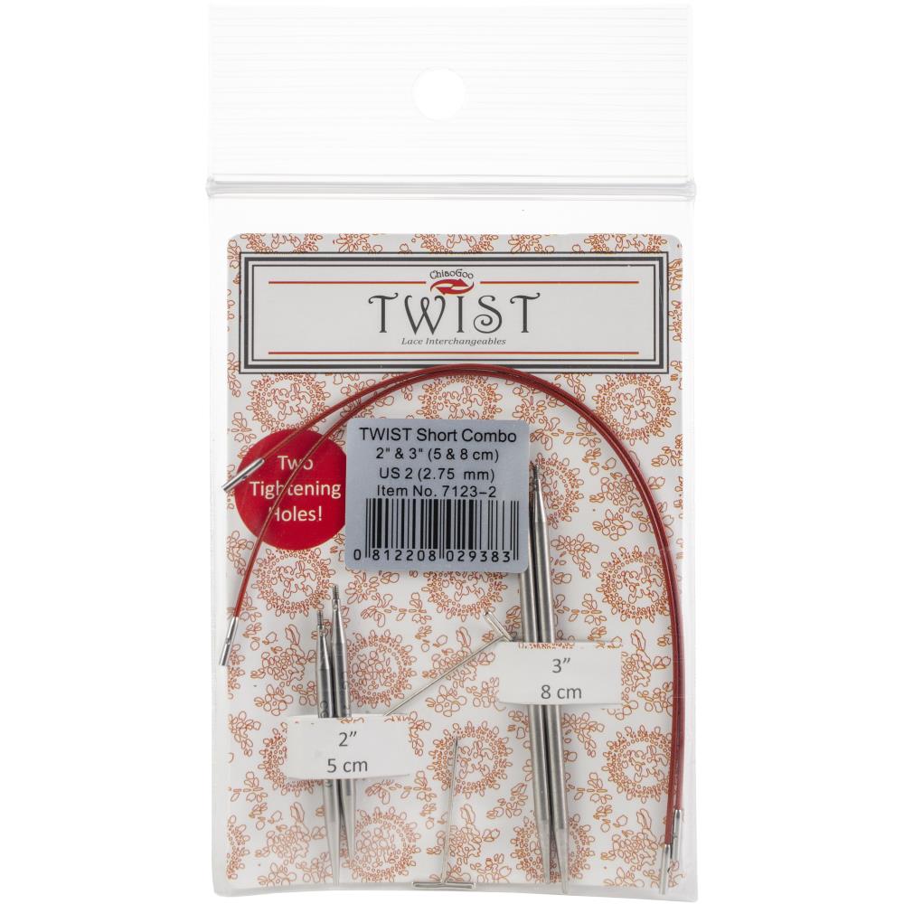 ChiaoGoo TWIST Short Combo Set 2&#x22; &#x26; 3&#x22; - US 2 (2.75mm)