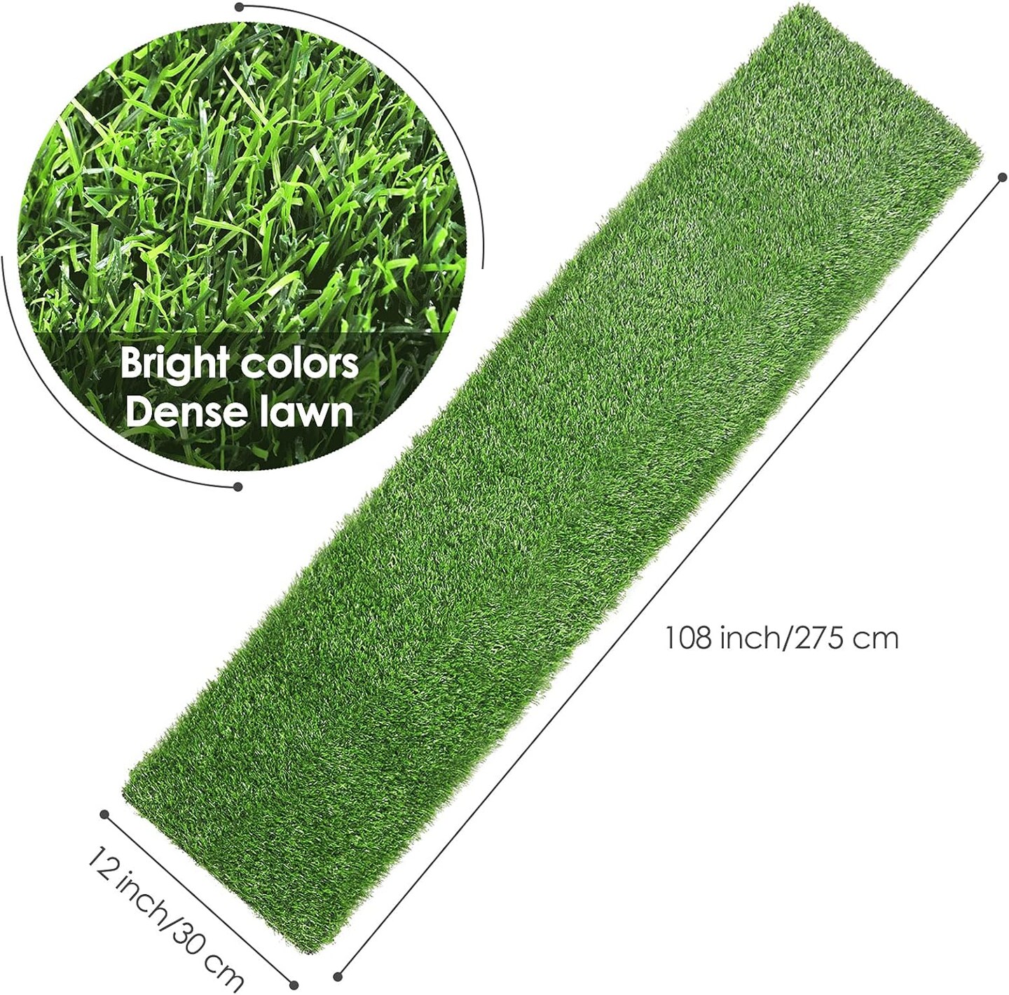 12x108" Artificial Grass Table Runner for Weddings, Parties & Seasonal Decor.