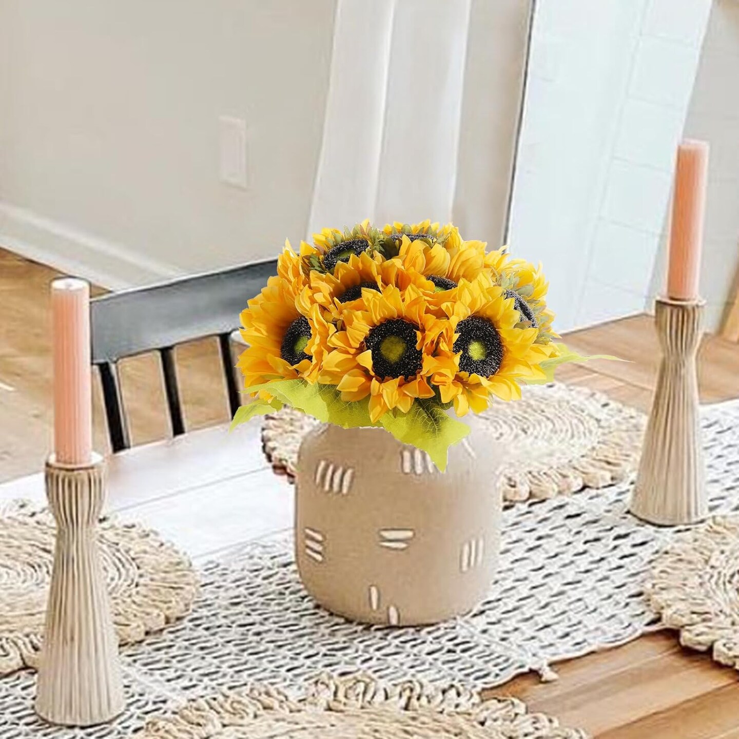 9Pcs Artificial Sunflowers Fake Sunflowers