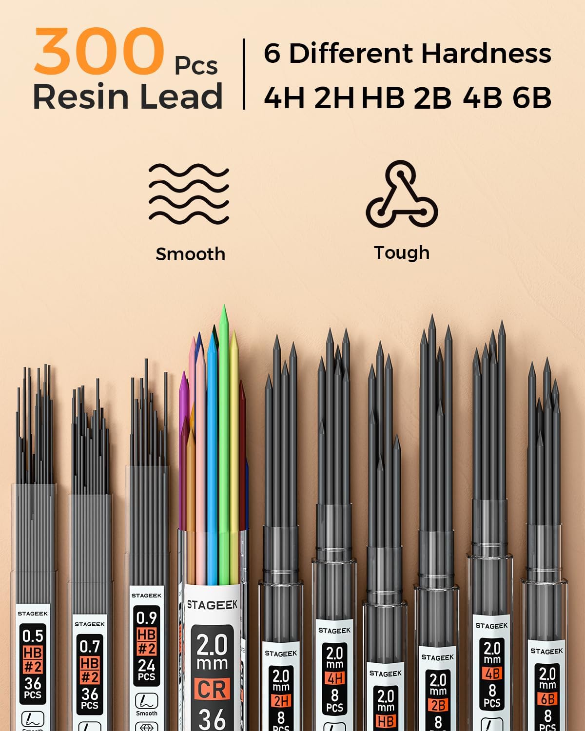 30Pcs Metal Mechanical Pencil Set with Leather Case, 0.5/0.7/0.9/2.0mm Art Drafting Pencils, 16 Tubes Graphite Leads (6B 4B 2B HB 2H 4H) with Colored Leads for Sketching Drawing Writing(Black)