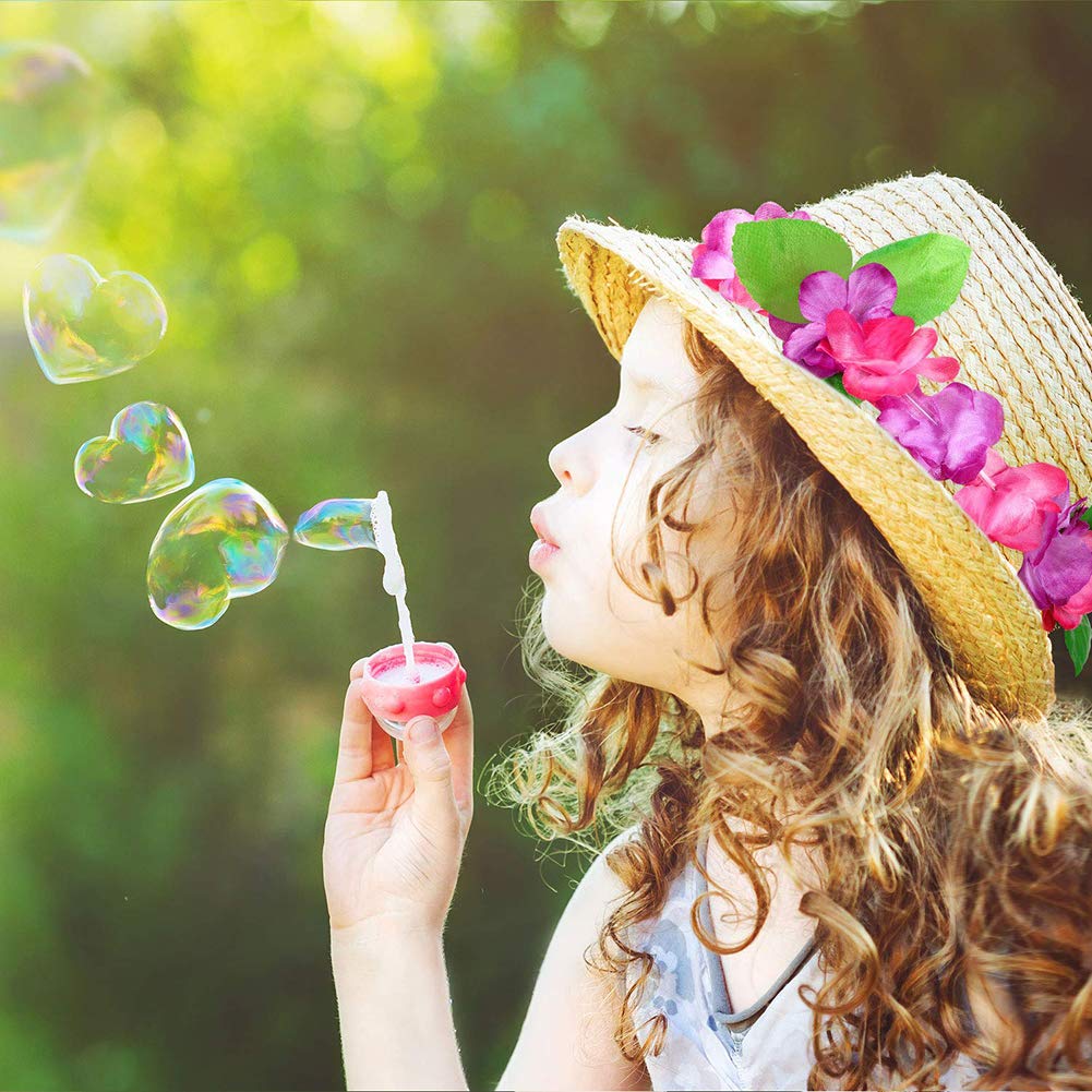 12Pcs Tropical Leis Flowers Headband for Girls Women Beach Summer Wedding Favors and Decorations