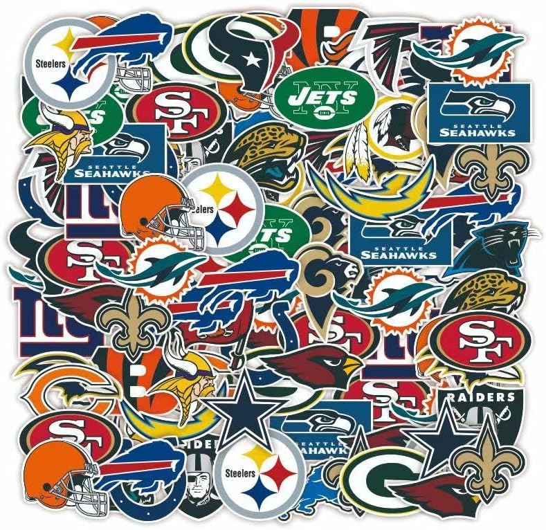 Football Rugby Stickers for Basketball Team Fans(98pcs) Vinyl Waterproof Stickers for Water Bottles Teens Boys Luggage Laptop Snowboard