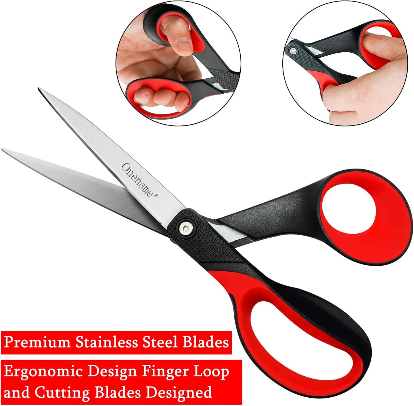 Left Handed Scissors,8 Inch Lefty Scissors for Adults,Stainless Steel Sharp Blade Soft Comfort-Grip Left Handed Adults Scissor,Great for Fabric,Arts,Home,Sewing,Office,School 2 Pack