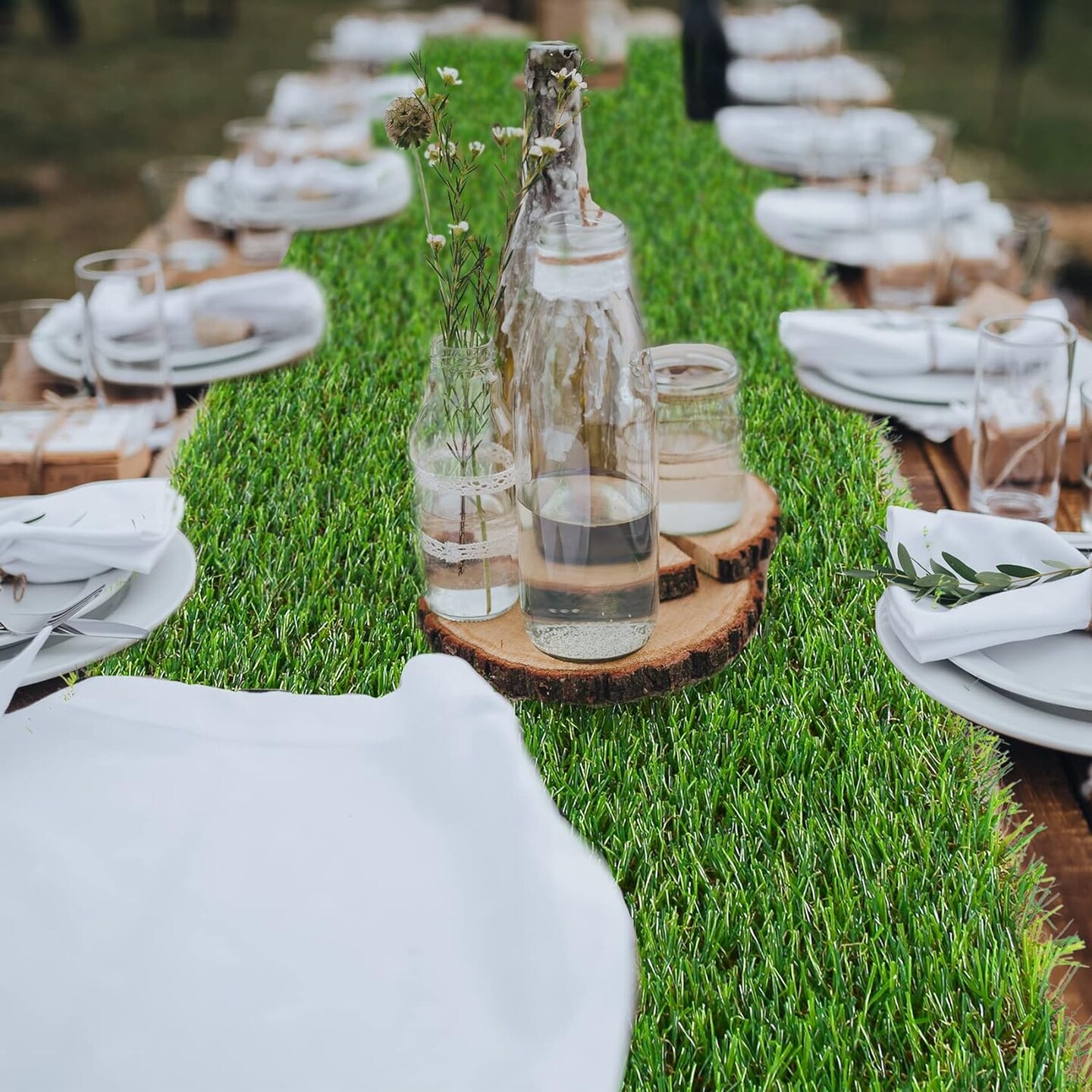 Artificial Turf Grass Table Runner Greenery Table Decor Spring Easter Party, Wedding, Birthday, Baby Shower 12&#x22; x 108&#x22;