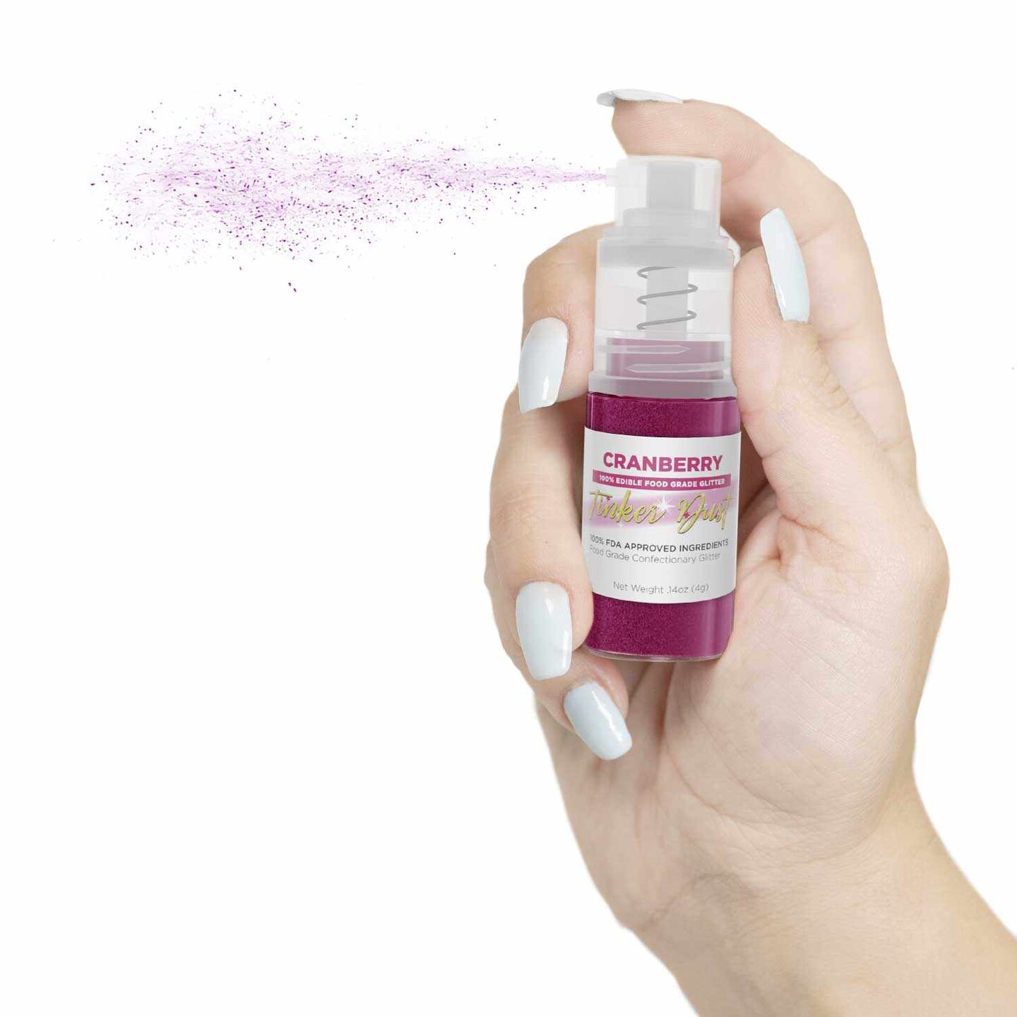 Cranberry Tinker Edible Glitter Spray 4g Pump | Tinker Dust&#xAE;