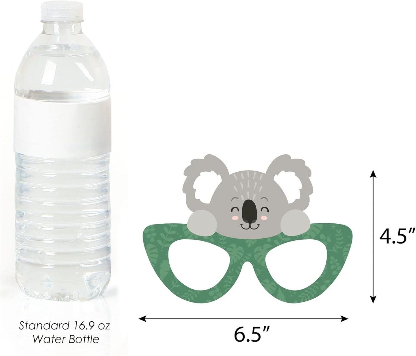 10PCS Koala Glasses & Masks – Bear Birthday & Baby Shower Photo Booth Props