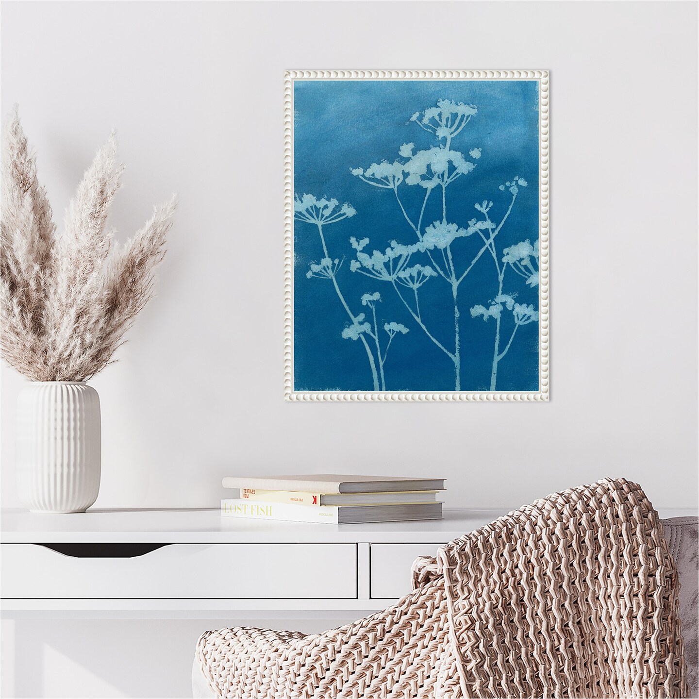 Indigo Print II by Megan Meagher Framed Canvas Wall Art