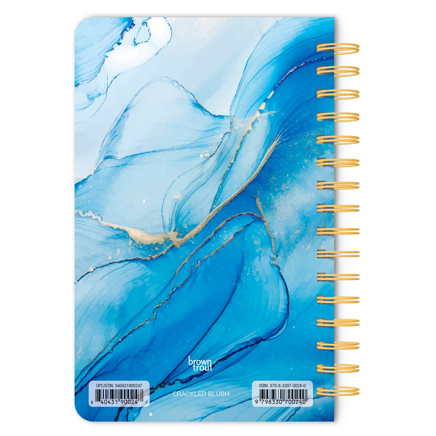 Crackled Blush | 5.25x8.25 Inch Compact Wire Journal | Non-Dated | Foil Stamped Cover