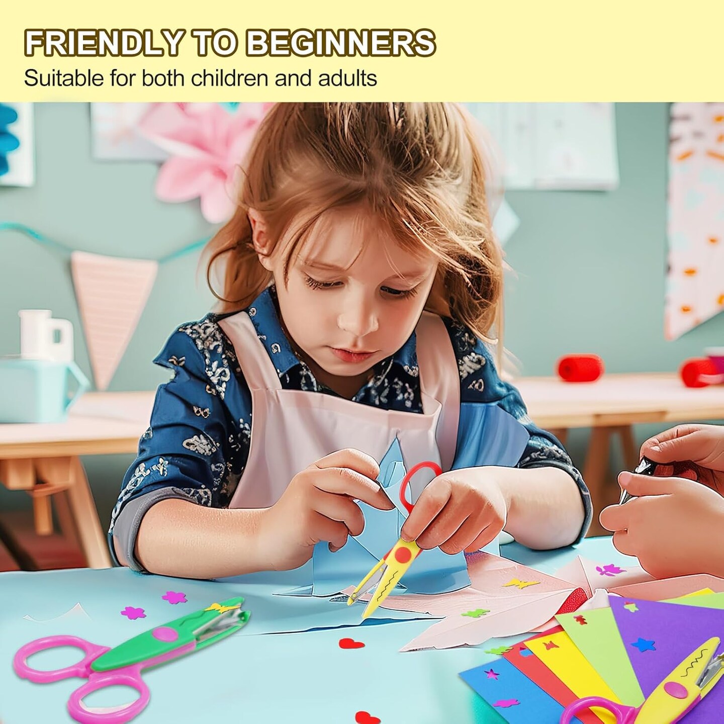 36 Pack Craft Scissors Decorative Edge with Cardstock Paper, Craft Scissors, Zig Zag Scissors, Decorative Scissors, Scrapbooking Scissors, Fancy Scissors, Scissors for Crafting, Pattern Scissors