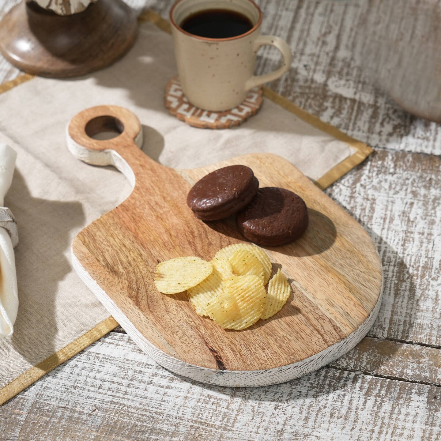 Handmade Wooden Cheese Board/Plater - 15&#x22; x 9&#x22;