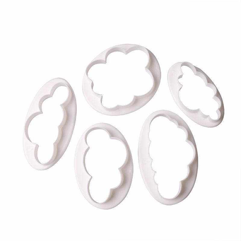 5 PC Clouds and Cloud Shape Cookie Cutter Set