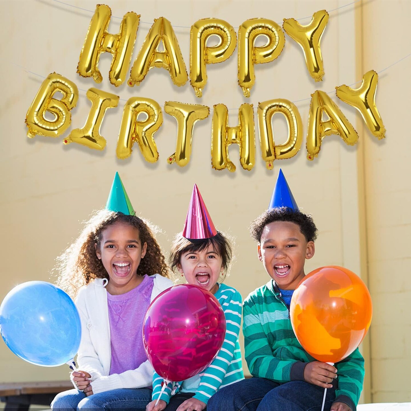 Gold Happy Birthday Balloons 16 Inch Mylar Foil Letters Balloons Happy Birthday Banner