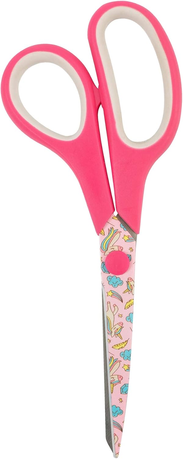 Non-Stick Blades, Unicorn Print Scissors, Multi