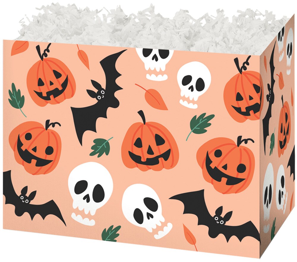 Pack/6: Spook-tacular Basket Box - 10-1/4 x 6 x 7-1/2&#x22;