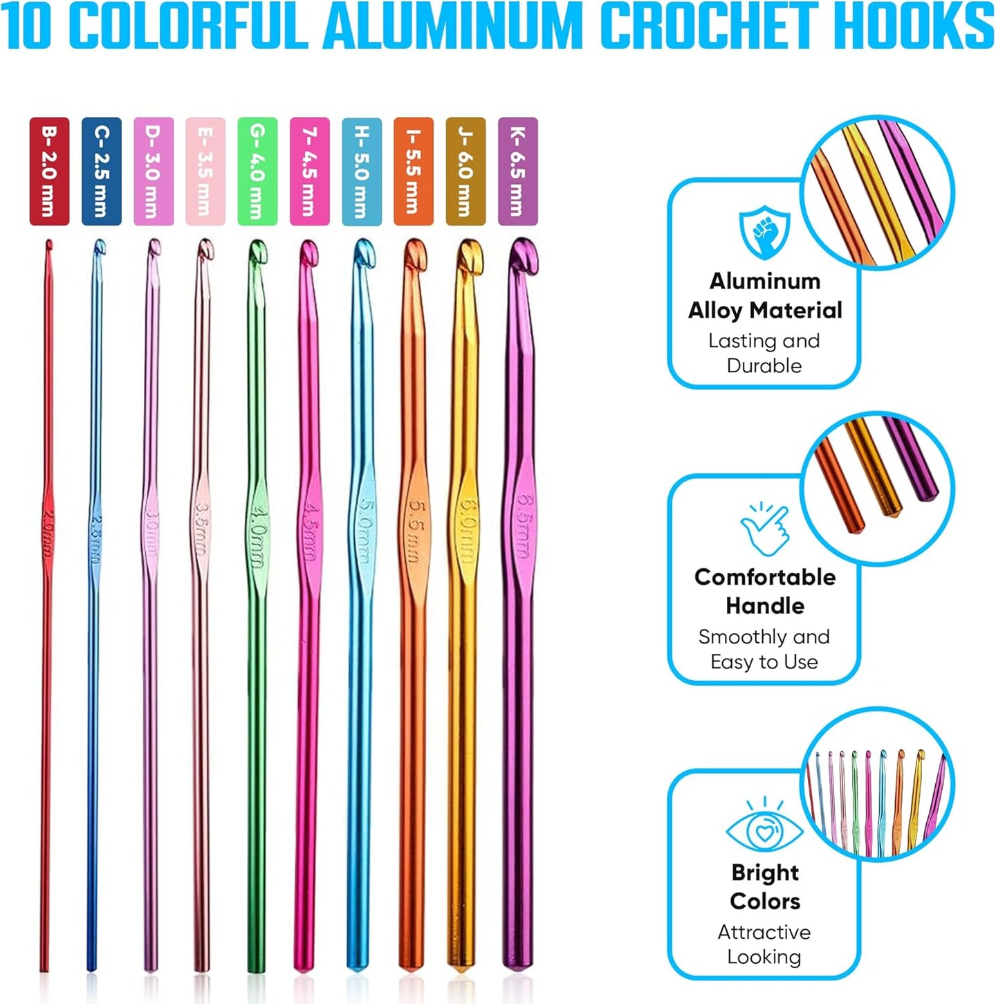 HAVENWARE Crochet Hooks 22 Sizes