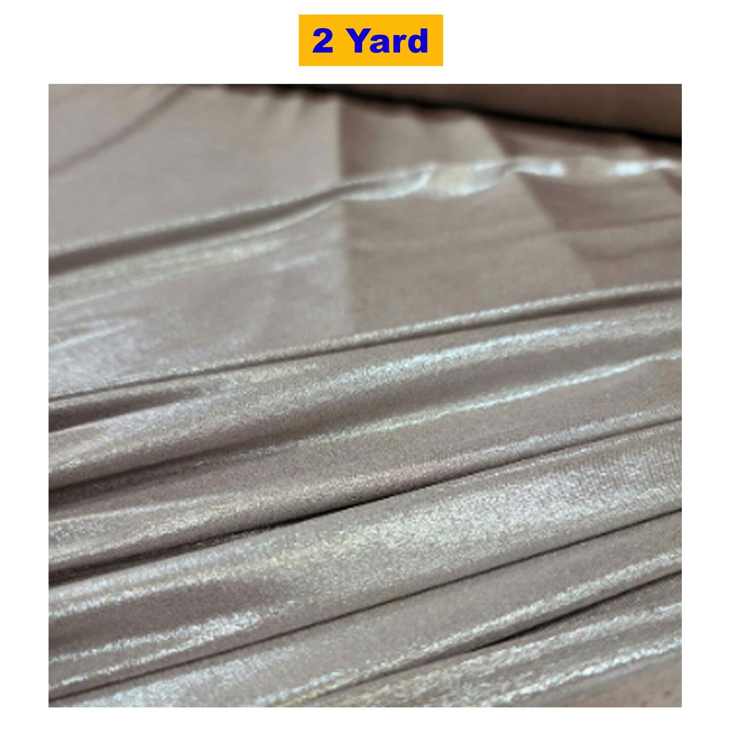 Champagne Spandex Sparkly Shimmer Glossy Stretch Fabric