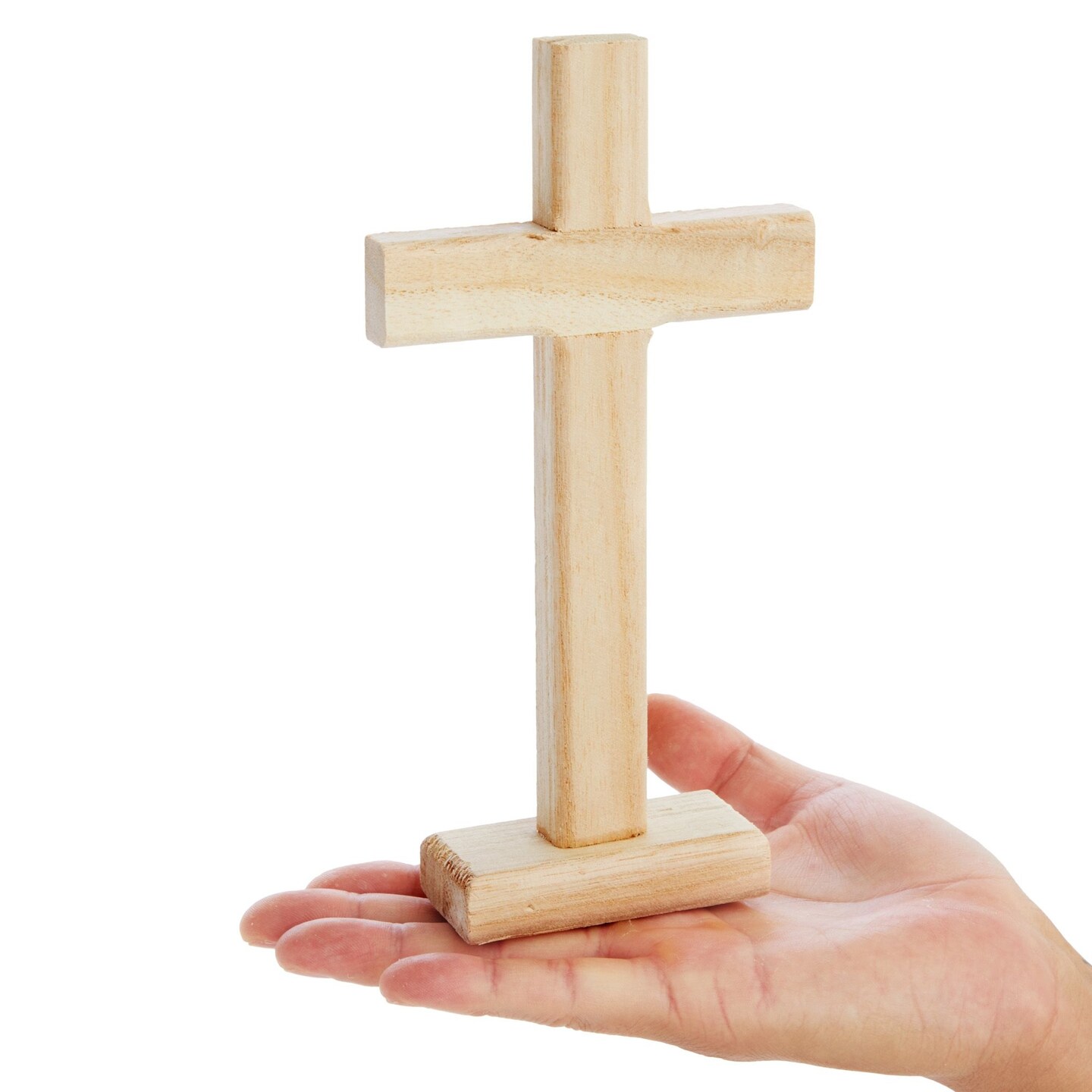 Wood Crosses for Crafts, Wooden Cross (8.7 in, 3-Pack)
