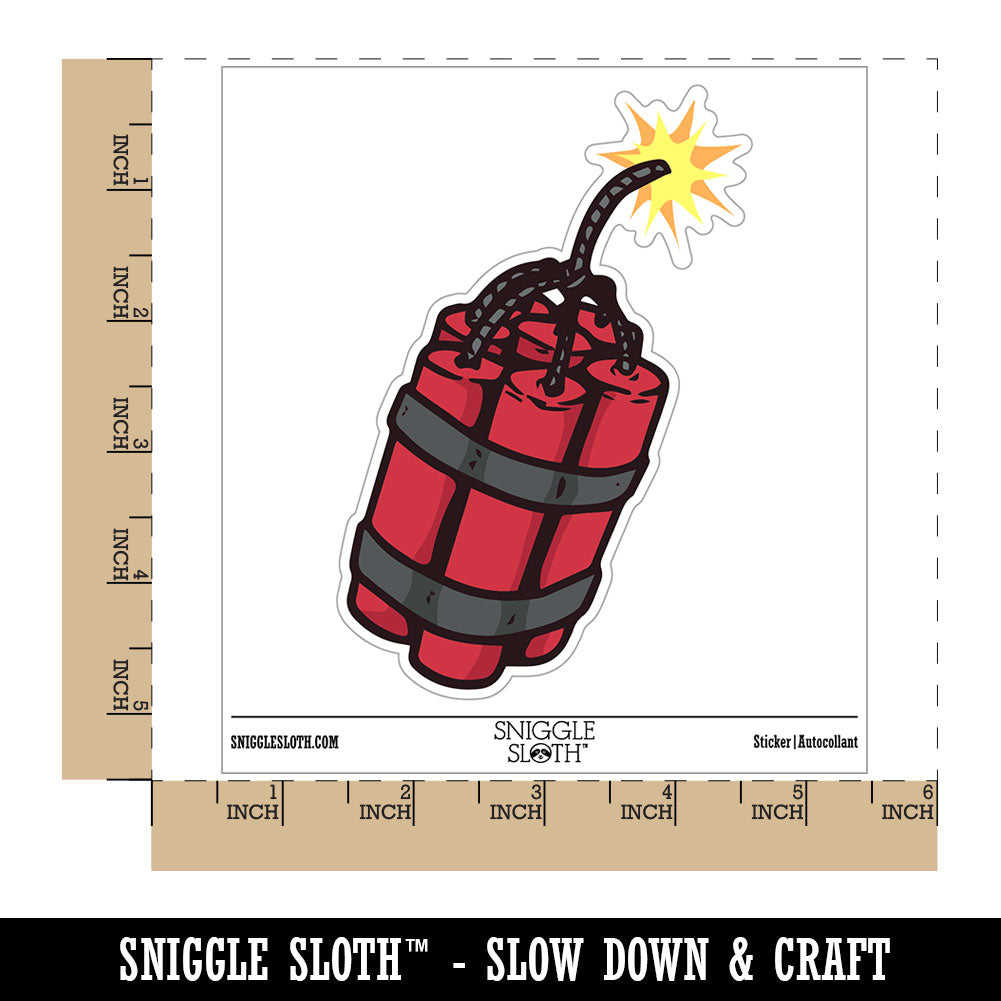 Water Bottle Sticker Set Dynamite TNT Sticks Explosives Bundle Fuse Cute Waterproof Vinyl Stickers Pack Decal, Skateboard, Laptop, Car, Window, Bumper - 5 Pack