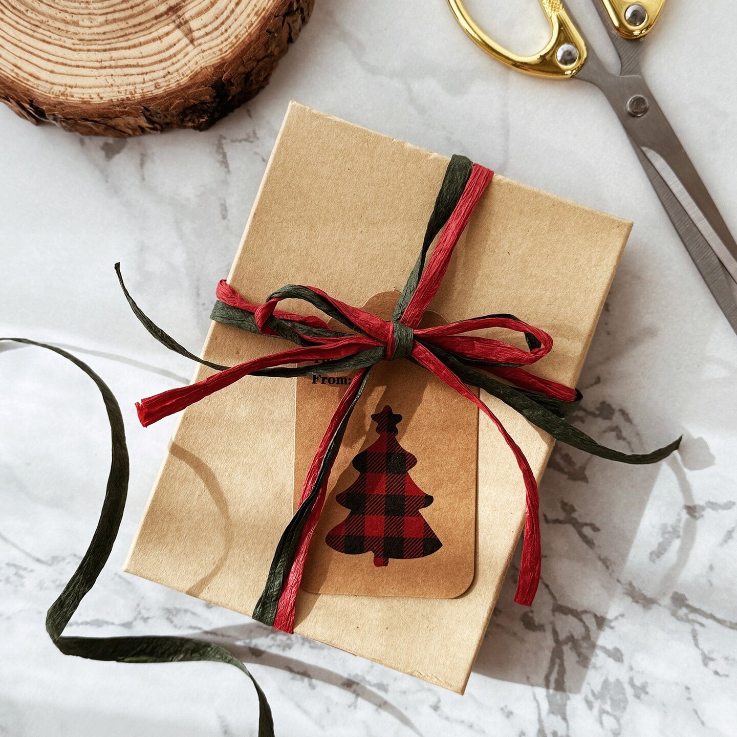 Wrapables Christmas Raffia Ribbons 492 Feet Total, Paper Twine for Gift Wrapping, DIY Crafts, Decorations (Set of 3)