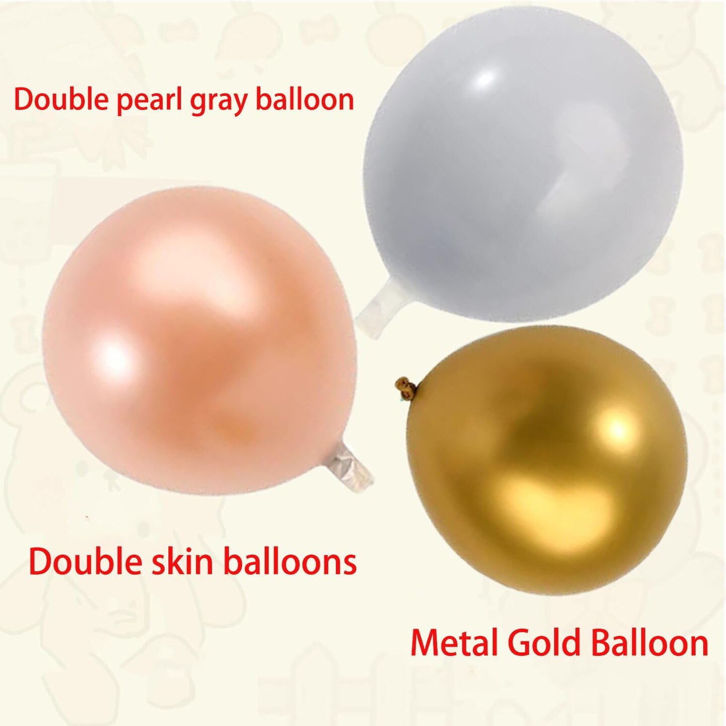 145PCS Neutral Balloon Arch Kit Champagne Balloon Double Stuffed Pearl White Cream Peach neutral balloons